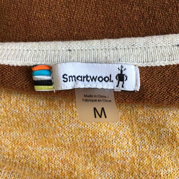 SMARTWOOL Fitted Multicolor Colorblock Wool Blend Knit Pullover Sweater - Picture 2 of 8